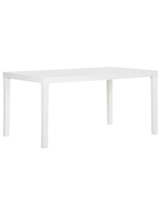 Dārza galds, 150x90x72 cm, plastmasa, balts