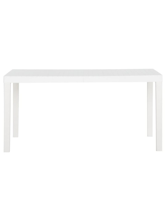 Dārza galds, 150x90x72 cm, plastmasa, balts