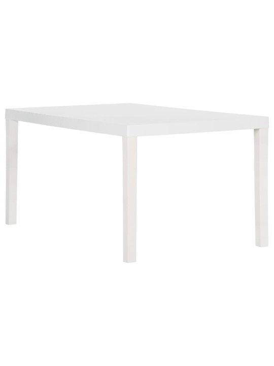 Dārza galds, 150x90x72 cm, plastmasa, balts