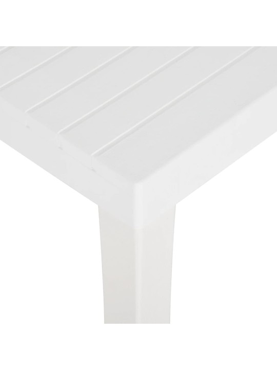 Dārza galds, 150x90x72 cm, plastmasa, balts