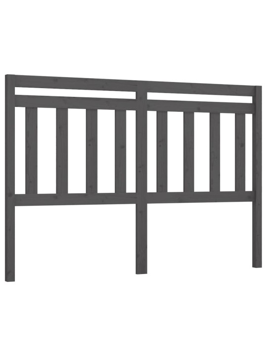 Gultas galvgalis, pelēks, 156x4x100 cm, priedes masīvkoks