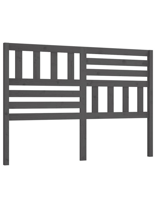 Gultas galvgalis, pelēks, 126x4x100 cm, priedes masīvkoks