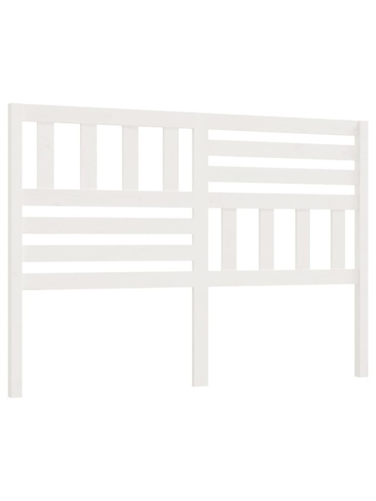 Gultas galvgalis, balts, 146x4x100 cm, priedes masīvkoks