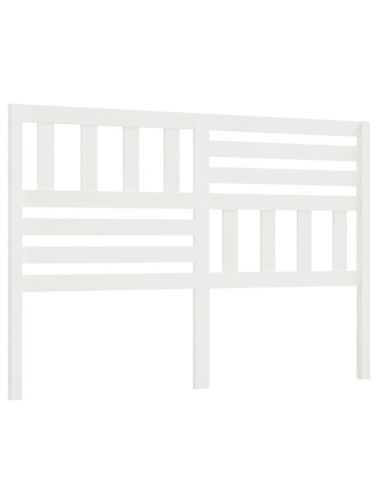 Gultas galvgalis, balts, 156x4x100 cm, priedes masīvkoks