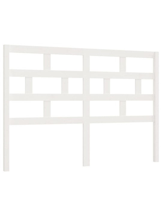Gultas galvgalis, balts, 126x4x100 cm, priedes masīvkoks