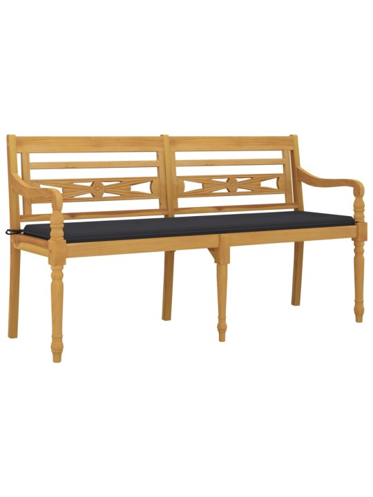 Sols ar pelēku matraci, 150 cm, masīvs tīkkoks