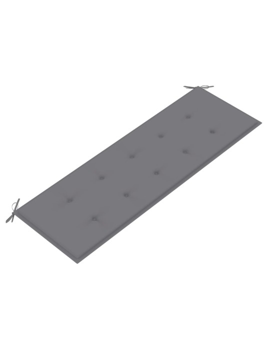Sols ar pelēku matraci, 150 cm, masīvs tīkkoks