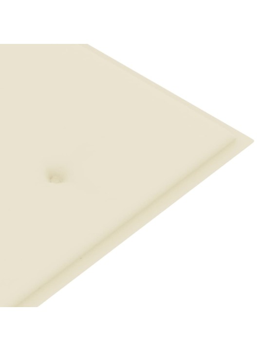 Sols ar krēmkrāsas matraci, 150 cm, masīvs tīkkoks