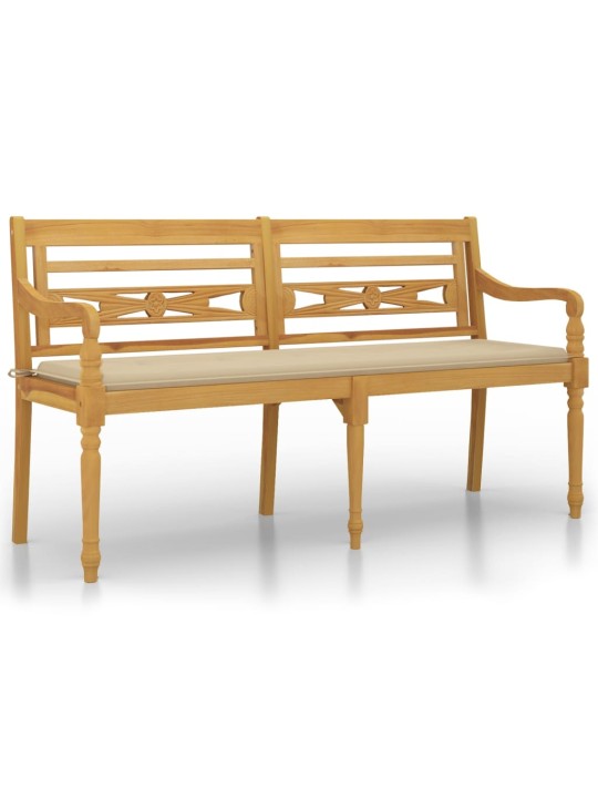 Sols ar bēšu matraci, 150 cm, masīvs tīkkoks