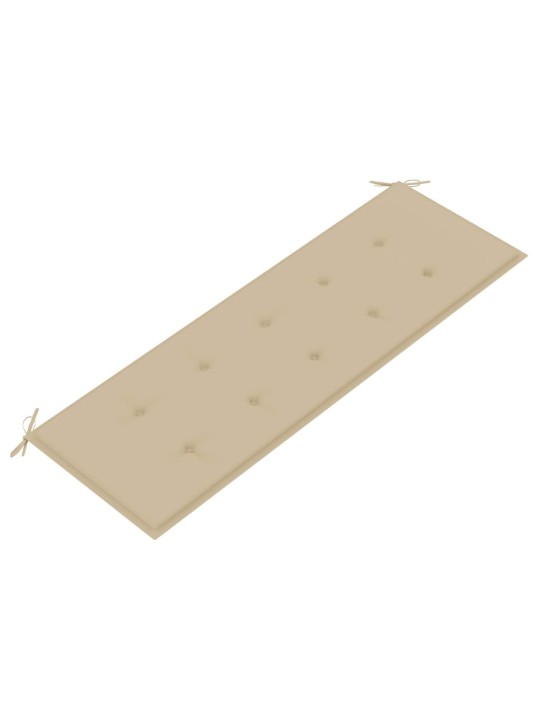 Sols ar bēšu matraci, 150 cm, masīvs tīkkoks