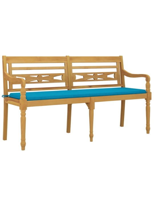 Sols ar zilu matraci, 150 cm, masīvs tīkkoks