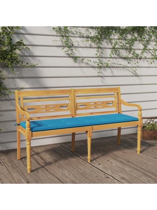 Sols ar zilu matraci, 150 cm, masīvs tīkkoks
