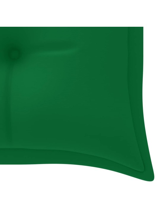 Sols ar zaļu matraci, 150 cm, masīvs tīkkoks