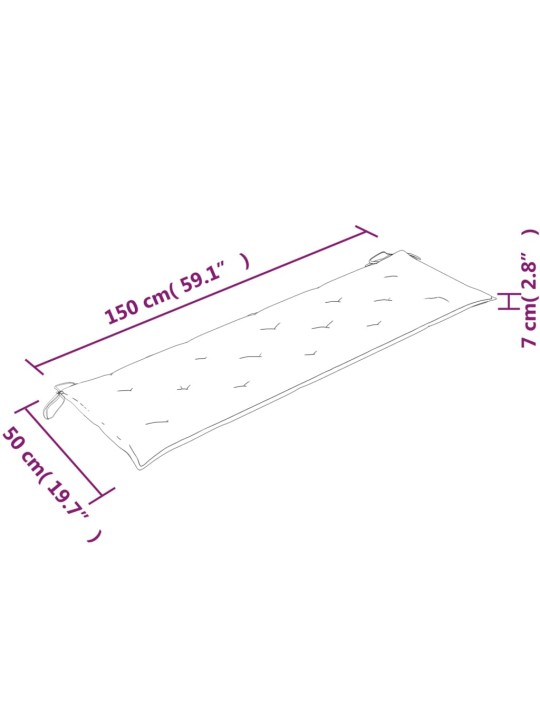 Sols ar sarkanu matraci, 150 cm, masīvs tīkkoks