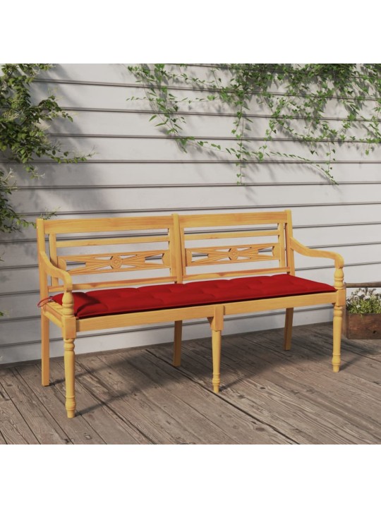Sols ar sarkanu matraci, 150 cm, masīvs tīkkoks