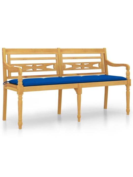 Sols ar zilu matraci, 150 cm, masīvs tīkkoks