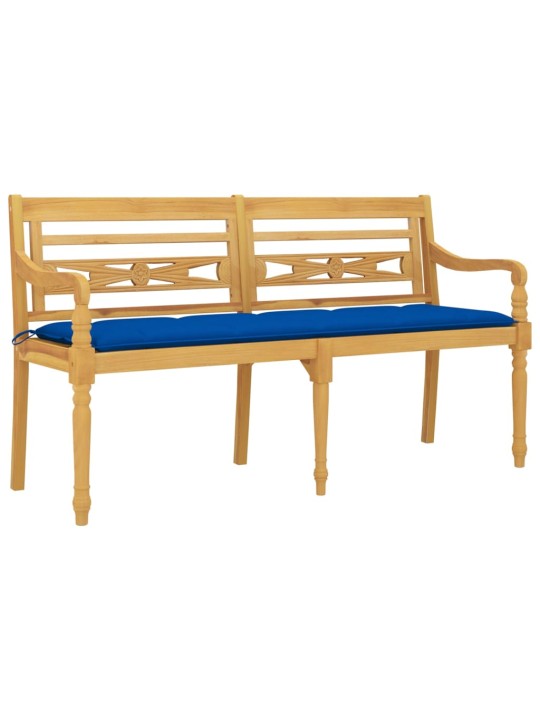 Sols ar zilu matraci, 150 cm, masīvs tīkkoks