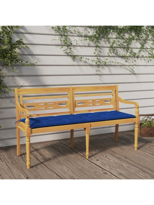 Sols ar zilu matraci, 150 cm, masīvs tīkkoks
