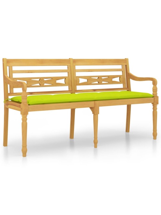 Sols ar spilgti zaļu matraci, 150 cm, masīvs tīkkoks