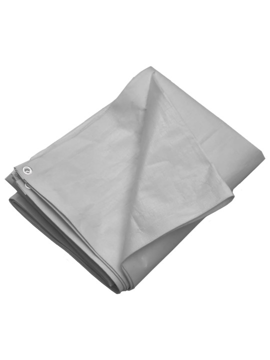 Brezenta pārklājs, 260 g/m², 6x6 m, pelēks, hdpe