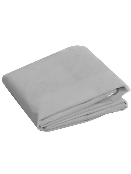 Brezenta pārklājs, 260 g/m², 6x6 m, pelēks, hdpe