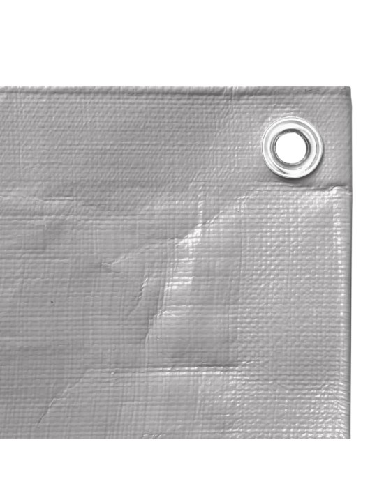 Brezenta pārklājs, 260 g/m², 6x6 m, pelēks, hdpe
