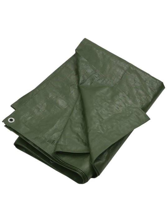 Brezenta pārklājs, 180 g/m² 8x12 m, zaļš, hdpe