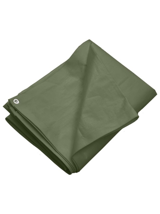 Brezenta pārklājs, 260 g/m², 6x6 m, zaļš, hdpe