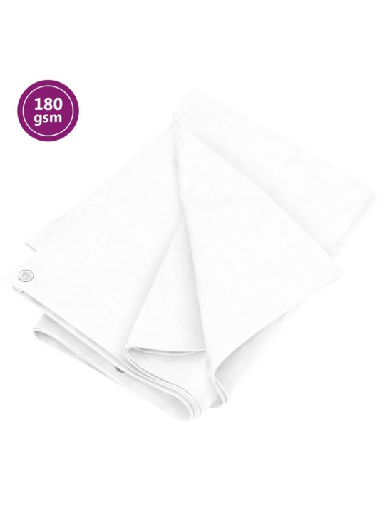 Brezenta pārklājs, tents, 180 g/m², 3x5 m, balts, hdpe