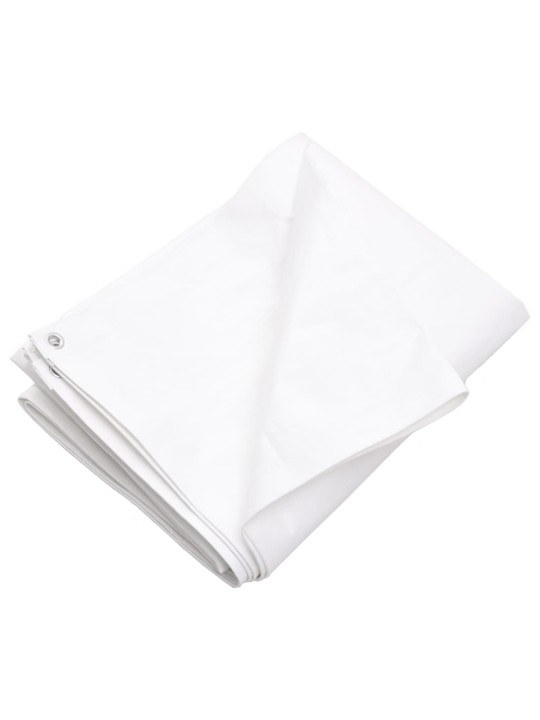 Brezenta pārklājs, 260 g/m², 6x12 m, balts, hdpe