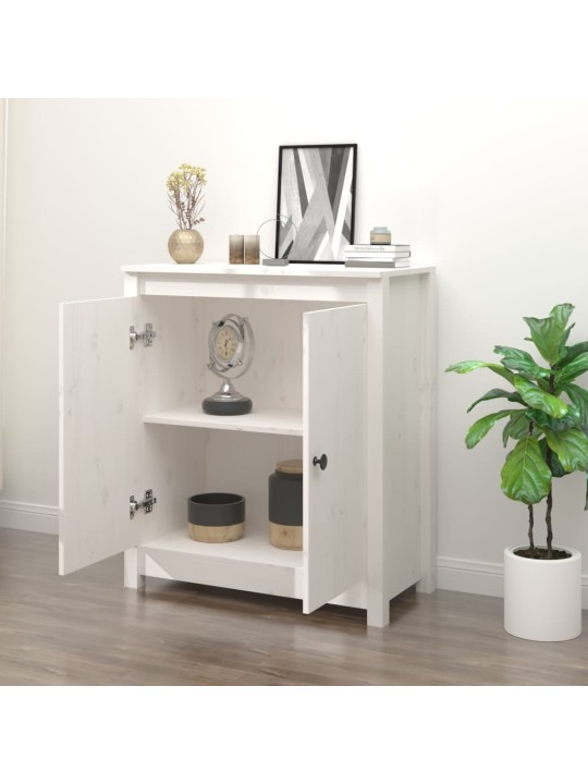 Kumode, balta, 70x35x80 cm, priedes masīvkoks