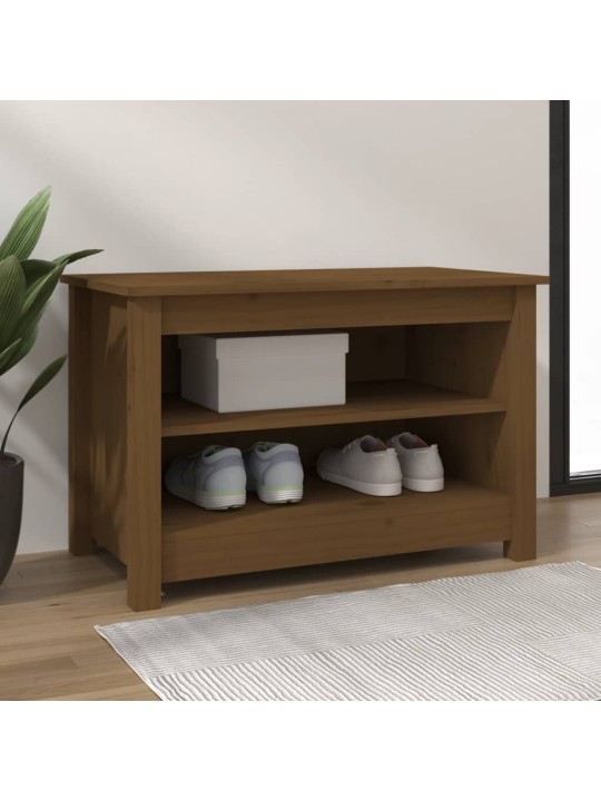 Apavu plaukts, medus brūns, 70x38x45,5 cm, priedes masīvkoks