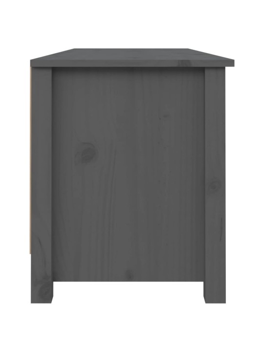 Apavu plaukts/soliņš, pelēks, 110x38x45,5 cm, priedes masīvkoks