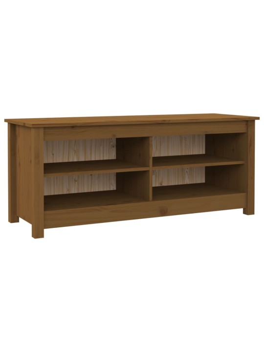 Apavu plaukts, medus brūns, 110x38x45,5 cm, priedes masīvkoks