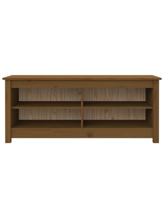 Apavu plaukts, medus brūns, 110x38x45,5 cm, priedes masīvkoks