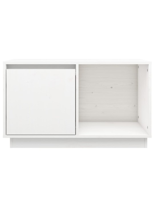 Tv skapītis, balts, 74x35x44 cm, priedes masīvkoks