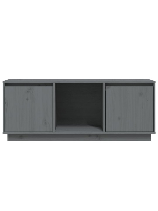 Tv skapītis, pelēks, 110,5x35x44 cm, priedes masīvkoks