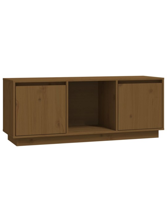 Tv skapītis, medus brūns, 110,5x35x44 cm, priedes masīvkoks