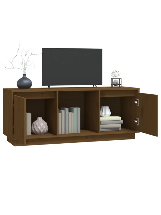 Tv skapītis, medus brūns, 110,5x35x44 cm, priedes masīvkoks