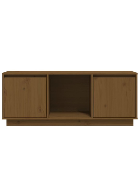 Tv skapītis, medus brūns, 110,5x35x44 cm, priedes masīvkoks