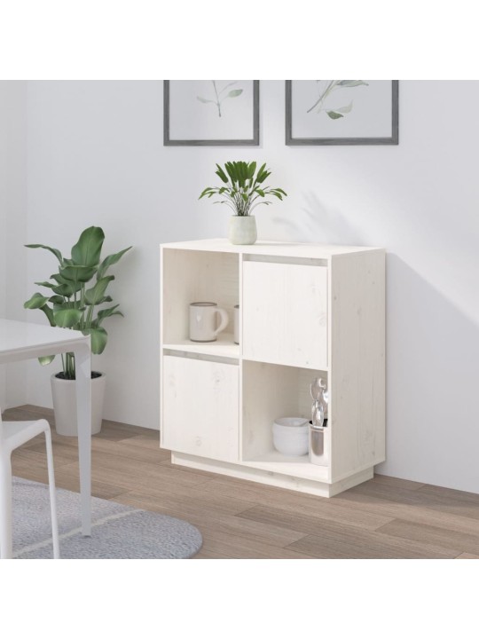 Kumode, balta, 74x35x80 cm, priedes masīvkoks
