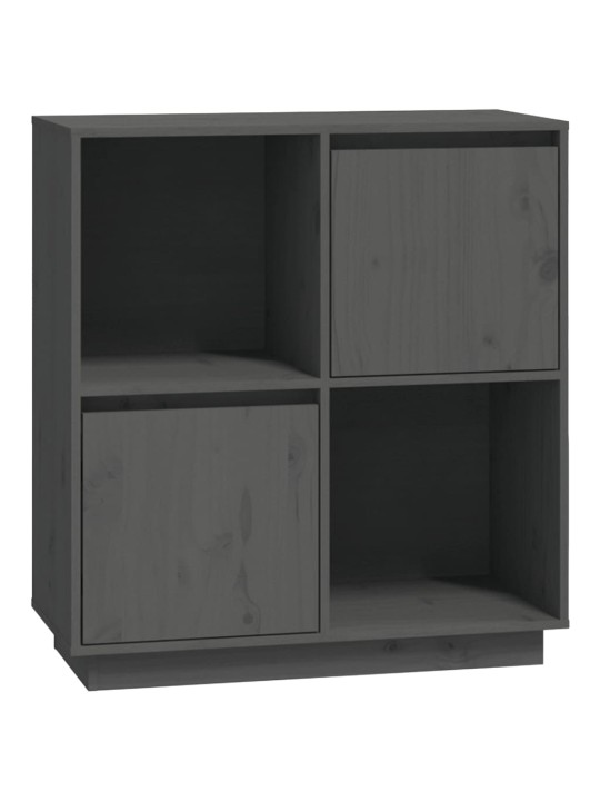 Kumode, pelēka, 74x35x80 cm, priedes masīvkoks