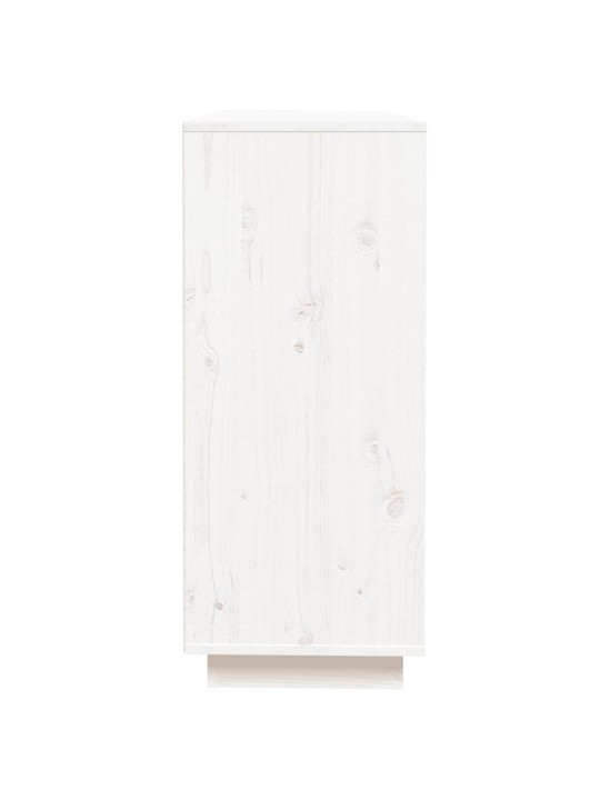 Kumode, balta, 110,5x35x80 cm, priedes masīvkoks