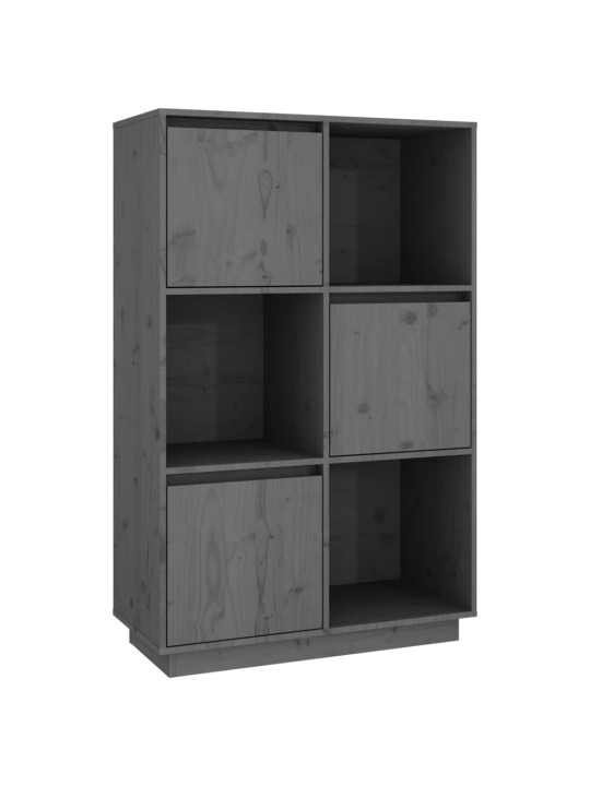 Augstais skapītis, pelēks, 74x35x117 cm, priedes masīvkoks