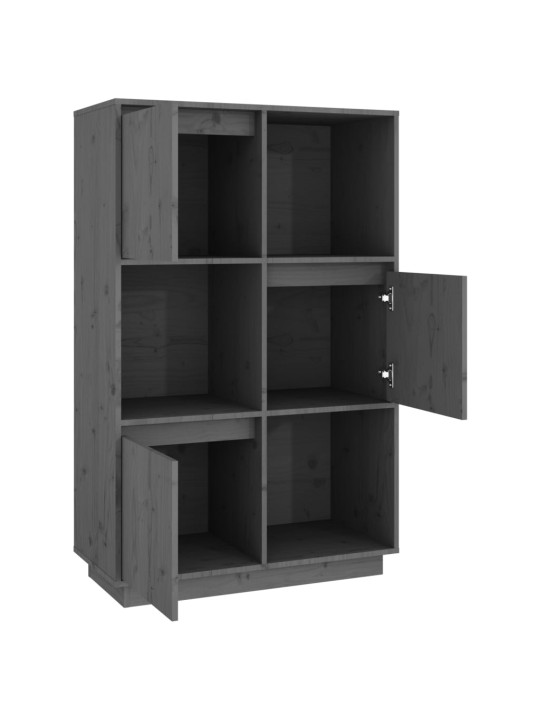 Augstais skapītis, pelēks, 74x35x117 cm, priedes masīvkoks