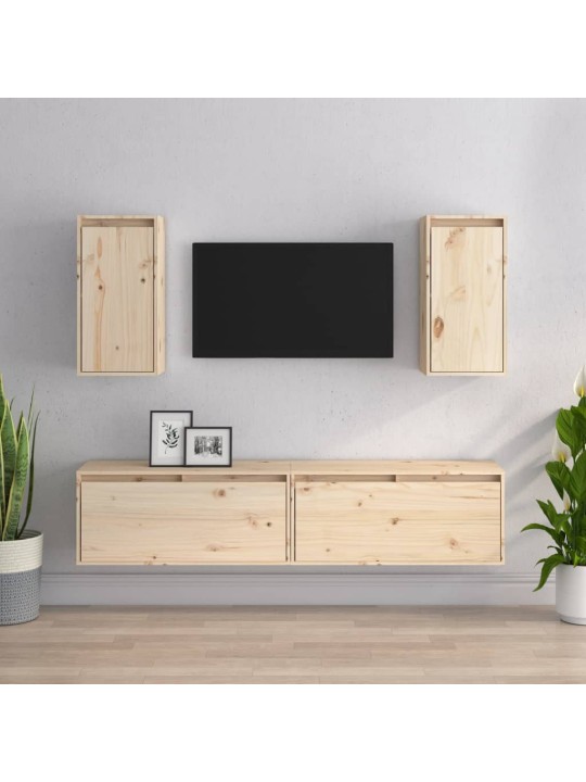 Tv skapīši, 4 gab., priedes masīvkoks