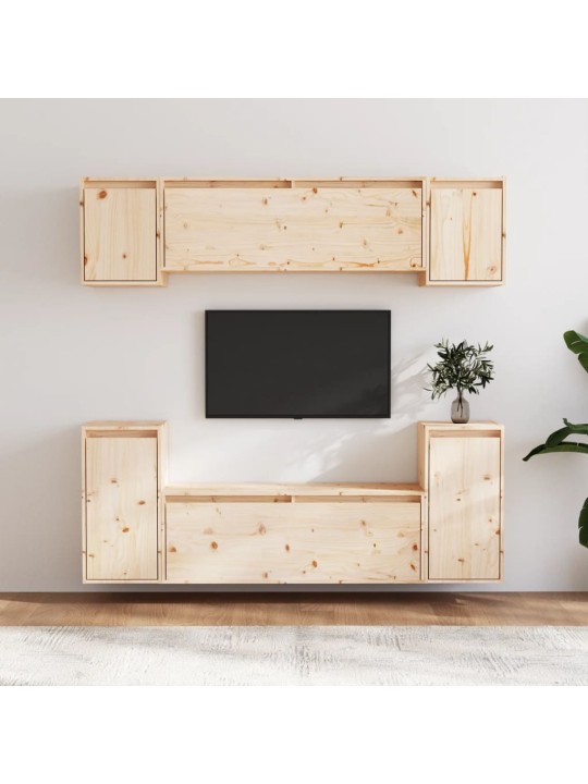 Tv skapīši, 6 gab., priedes masīvkoks