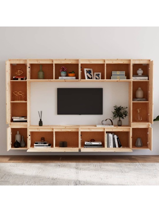 Tv skapīši, 8 gab., priedes masīvkoks