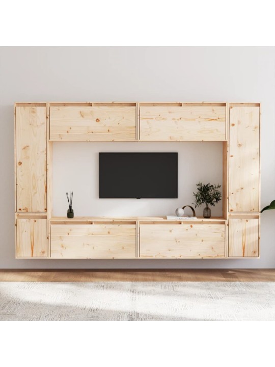 Tv skapīši, 8 gab., priedes masīvkoks