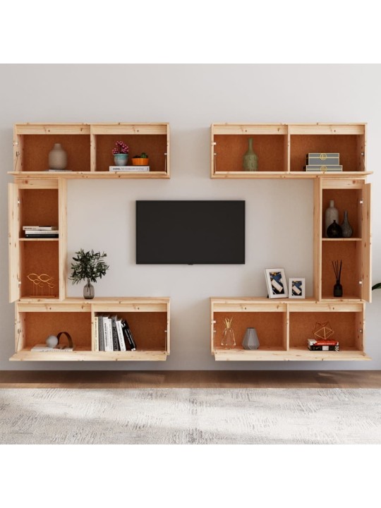 Tv skapīši, 6 gab., priedes masīvkoks